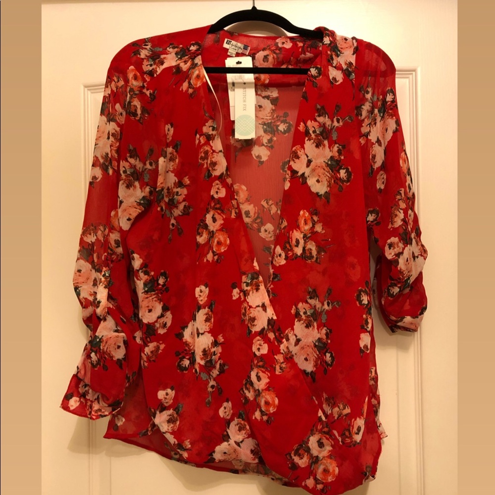 Kut From The Kloth-Jenalee Surplice Blouse